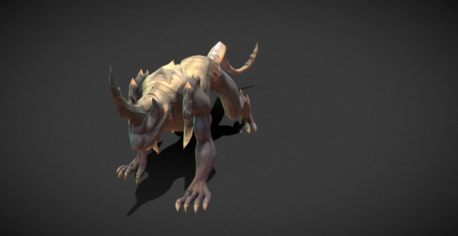 Fantasy Creature - Battle Leopard Low-poly 3D model_25