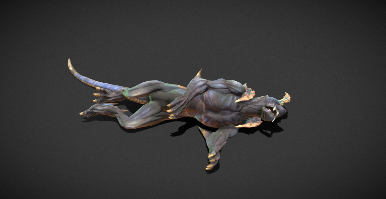 Fantasy Creature - Battle Leopard Low-poly 3D model_12