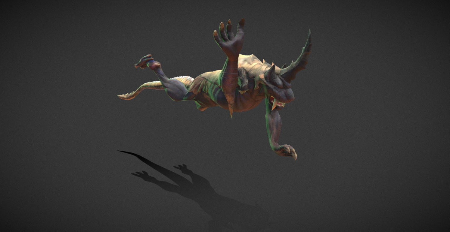 Fantasy Creature - Battle Leopard Low-poly 3D model_27
