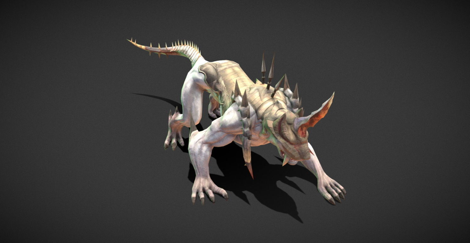 Fantasy Creature - Battle Leopard Low-poly 3D model_18