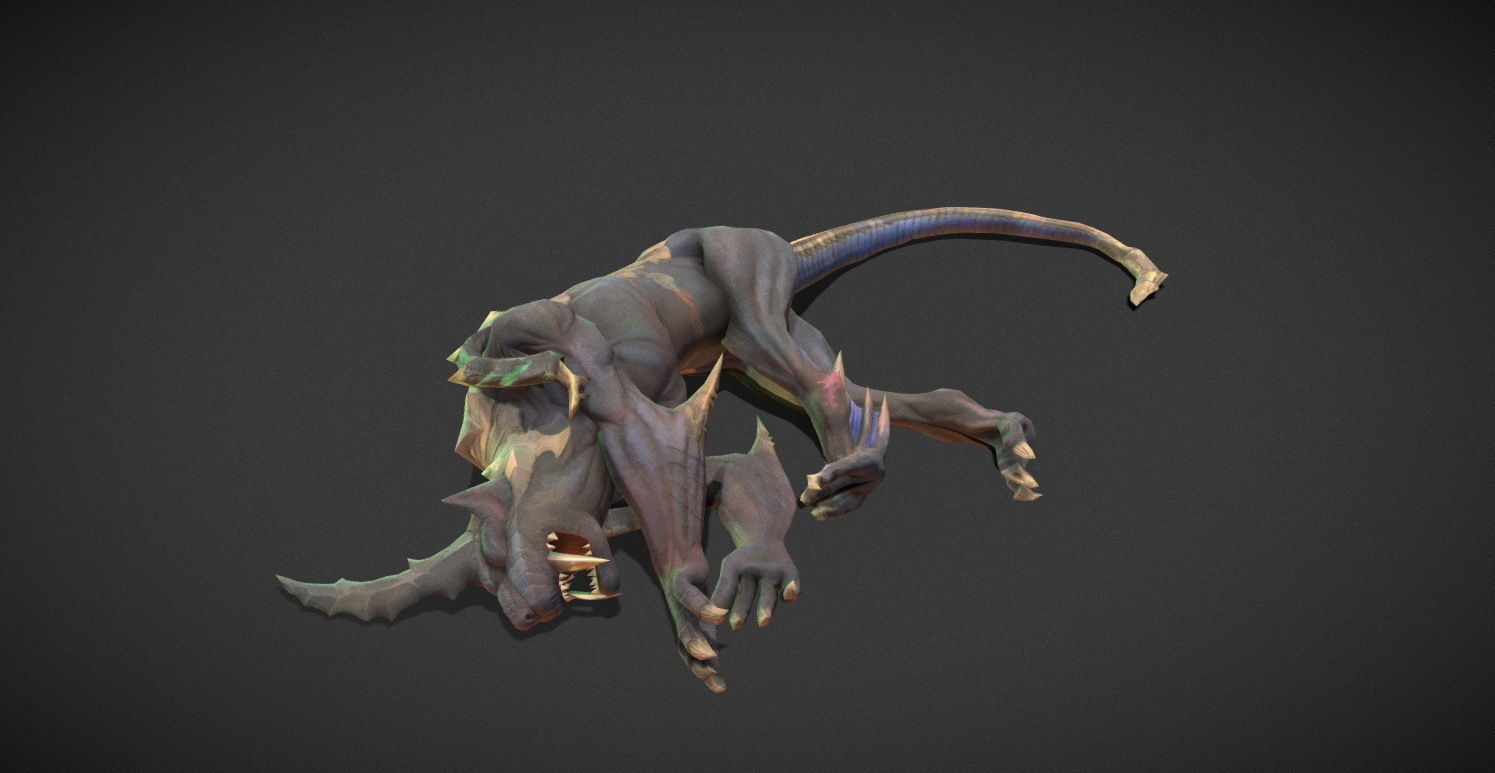Fantasy Creature - Battle Leopard Low-poly 3D model_29