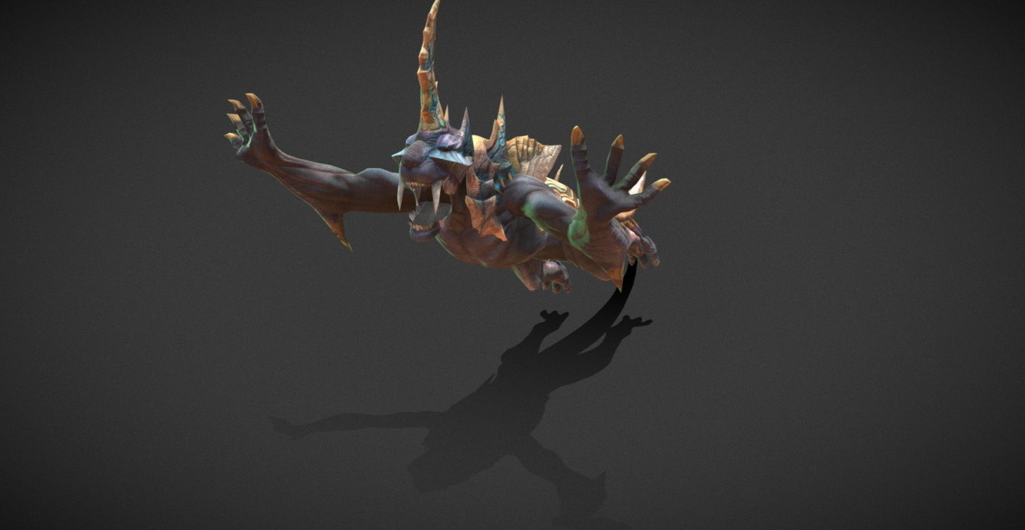 Fantasy Creature - Battle Leopard Low-poly 3D model_10