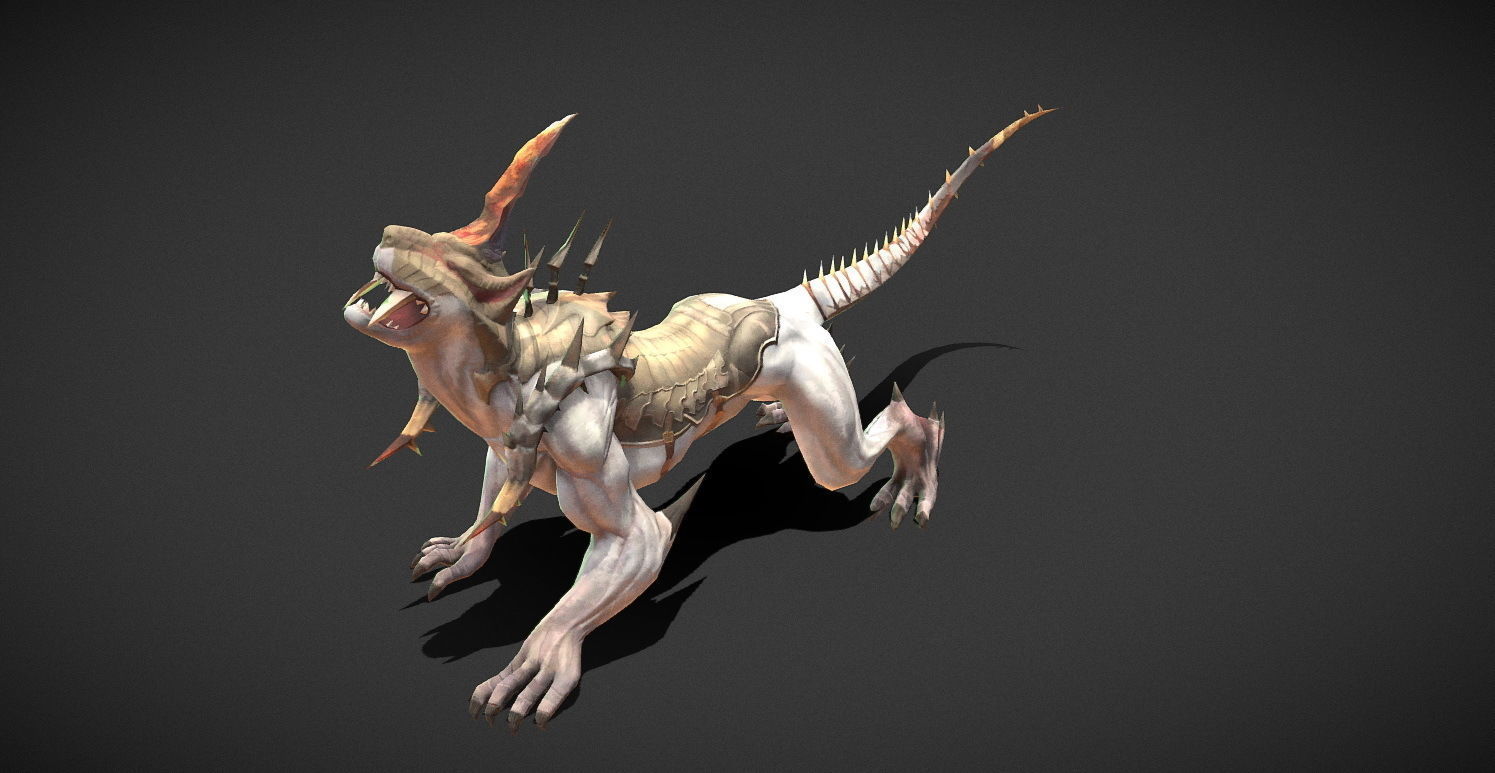 Fantasy Creature - Battle Leopard Low-poly 3D model_22
