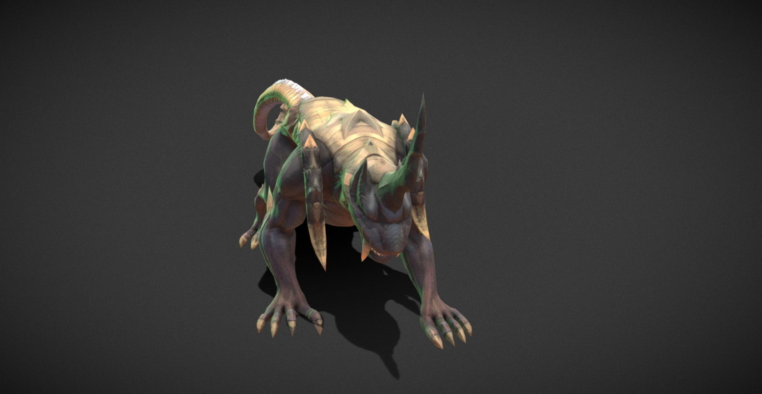 Fantasy Creature - Battle Leopard Low-poly 3D model_24