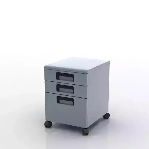 Light Blue Rolling Filing Cabinet