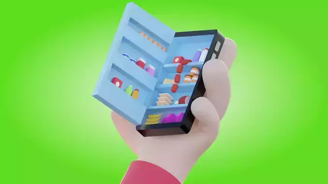 Mobile Market Illustration