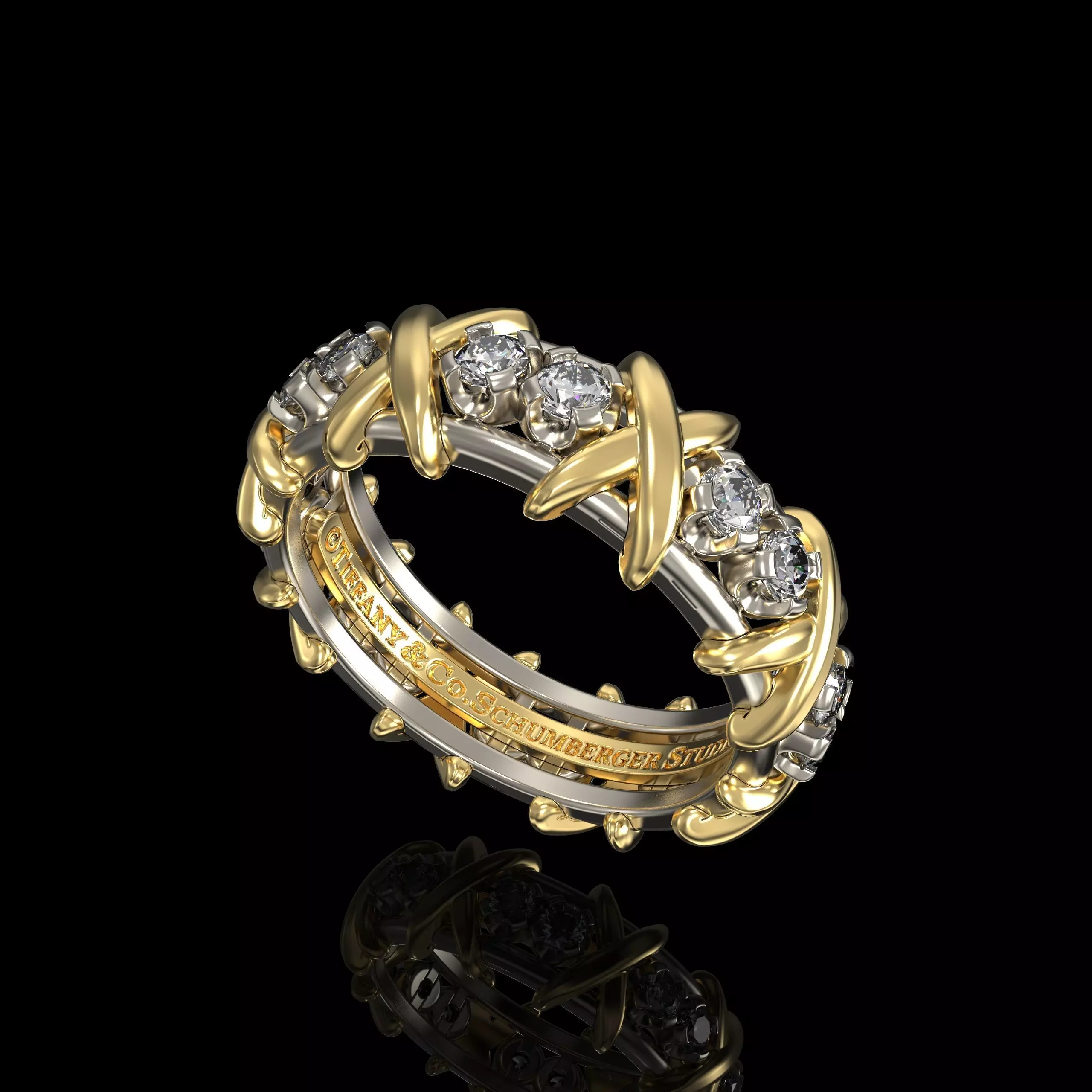 Ring Tiffany 18 size 3D print model_0