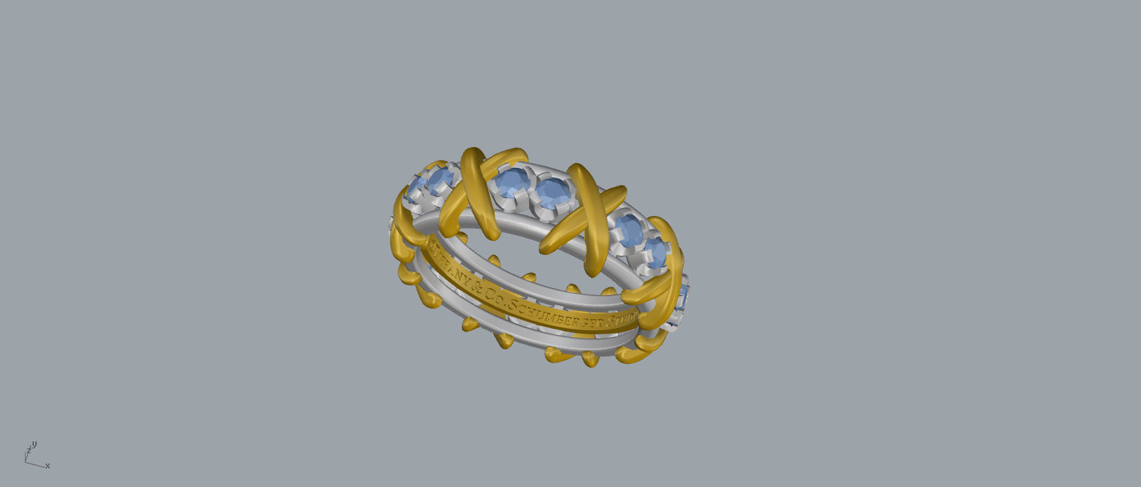 Ring Tiffany 18 size 3D print model_1