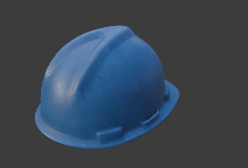 Repairman Tools with radio device and protection helmet Low-poly 3D model_4