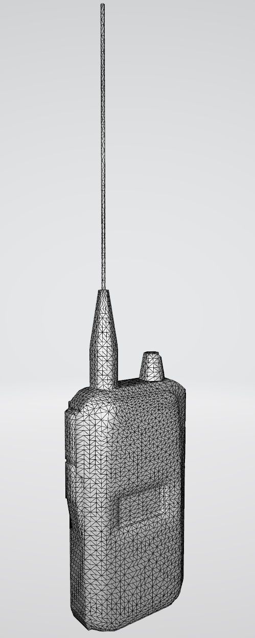 Repairman Tools with radio device and protection helmet Low-poly 3D model_13