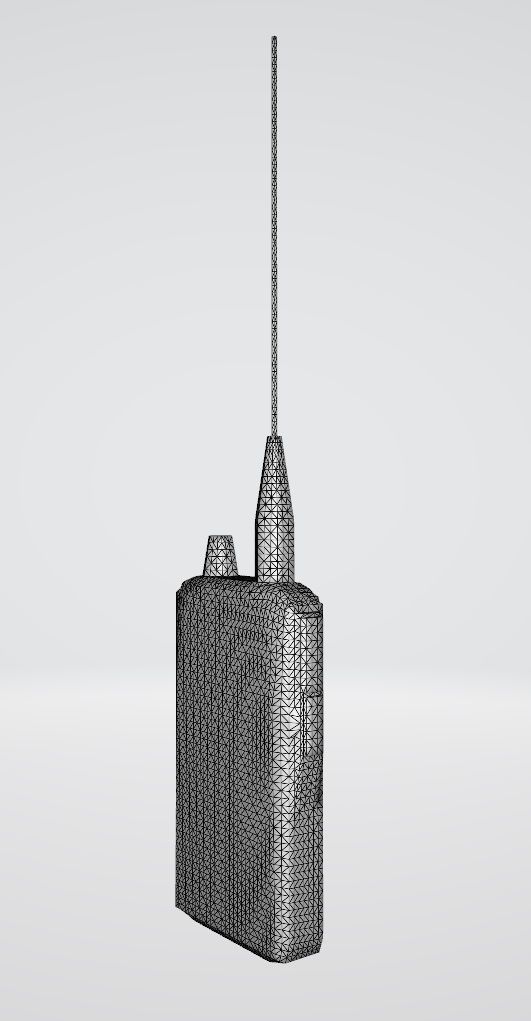 Repairman Tools with radio device and protection helmet Low-poly 3D model_12