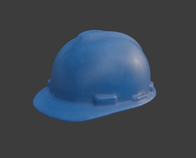 Repairman Tools with radio device and protection helmet Low-poly 3D model_3