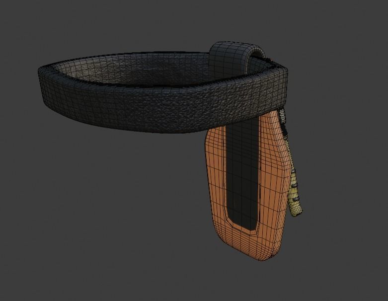 Repairman Tools with radio device and protection helmet Low-poly 3D model_8