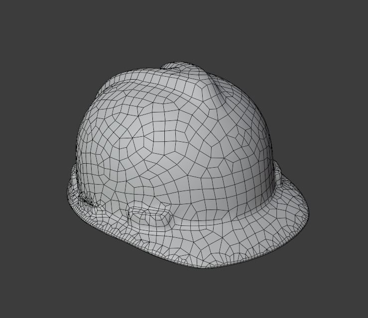 Repairman Tools with radio device and protection helmet Low-poly 3D model_6