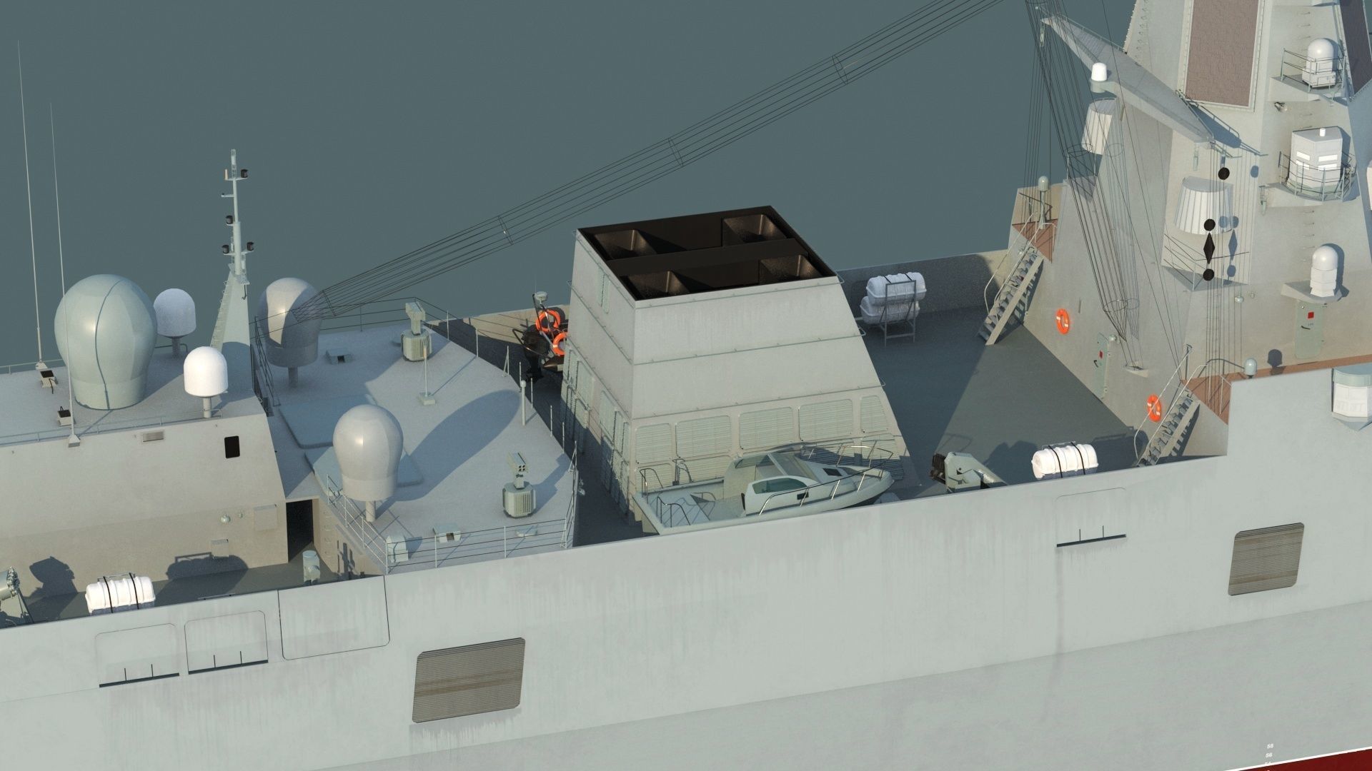 Admiral Gorshkov class frigate 22350  3D model_12