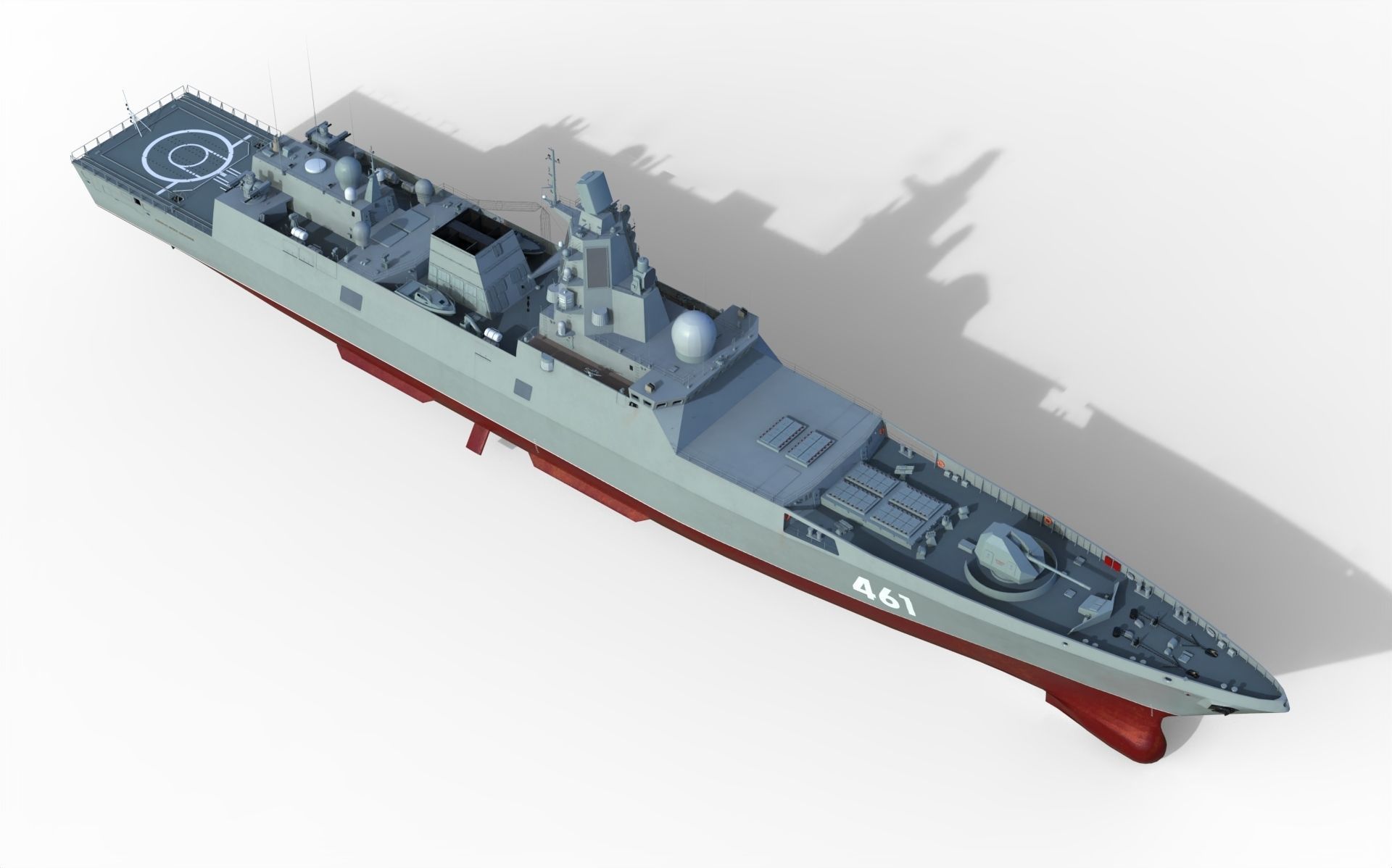 Admiral Gorshkov class frigate 22350  3D model_2