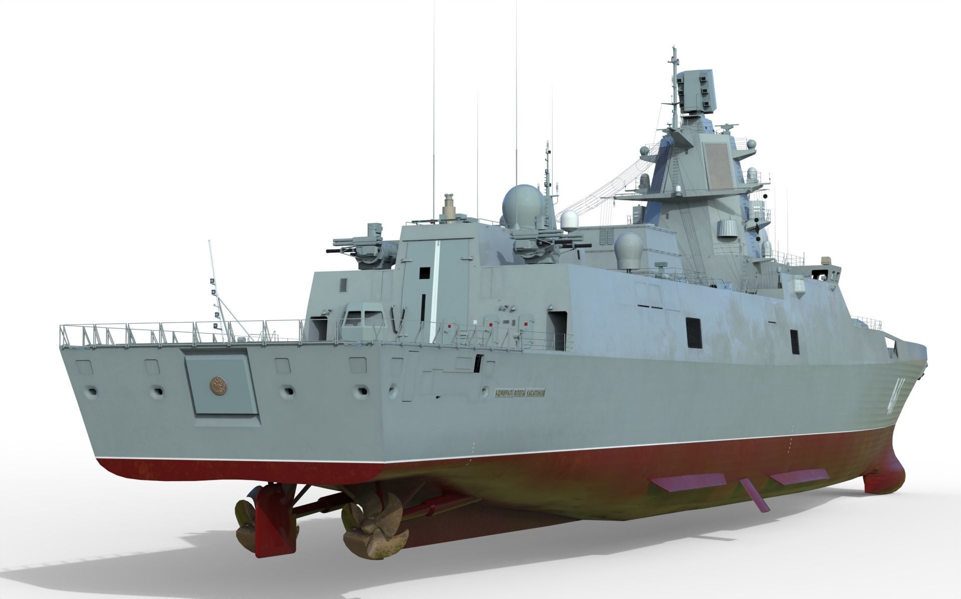 Admiral Gorshkov class frigate 22350  3D model_1