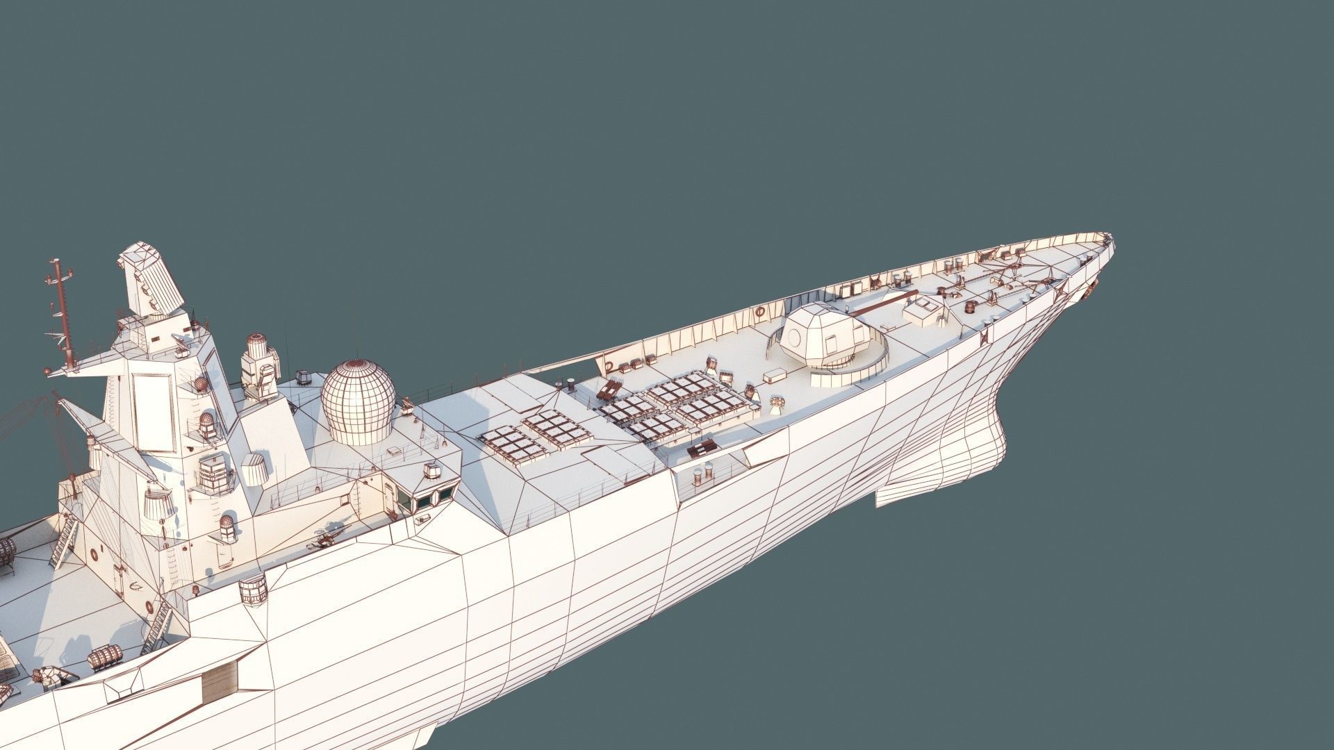 Admiral Gorshkov class frigate 22350  3D model_23