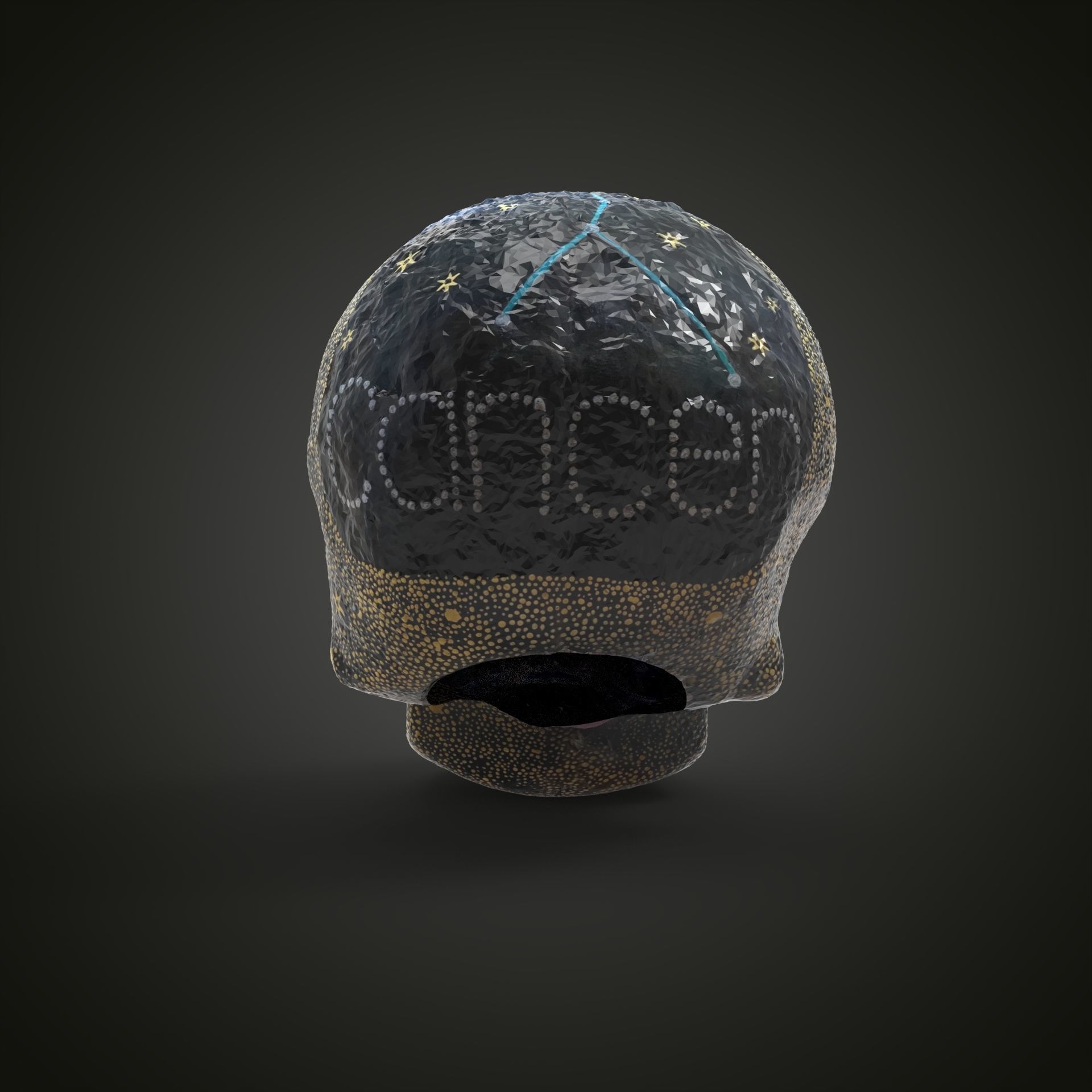 cancer zodiac scull Low-poly 3D model_5