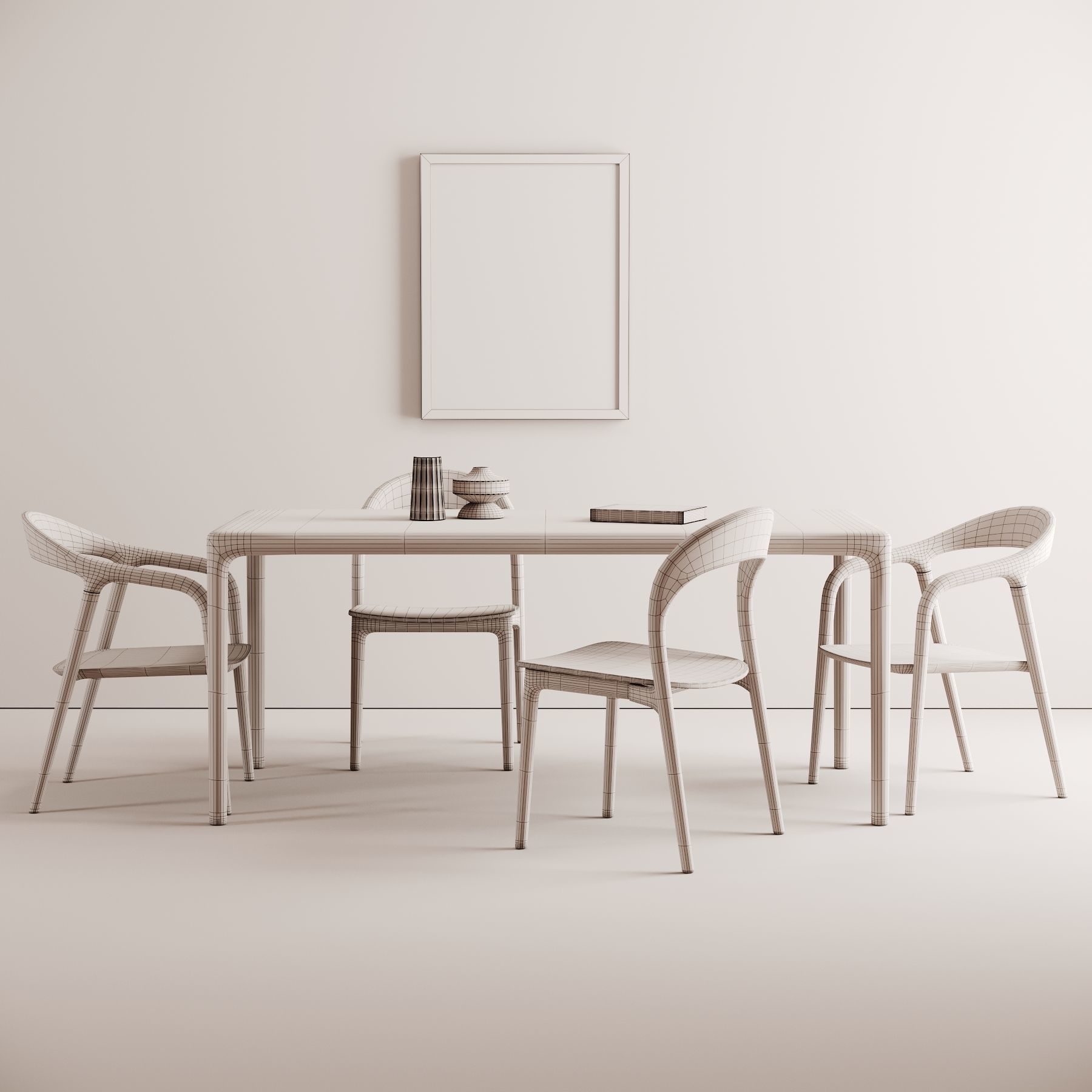 Dining Room Interior ID 376 3D model_3