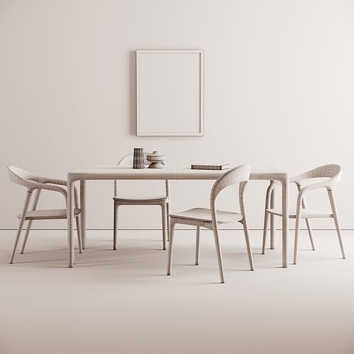 Dining Room Interior ID 376 3D model 4