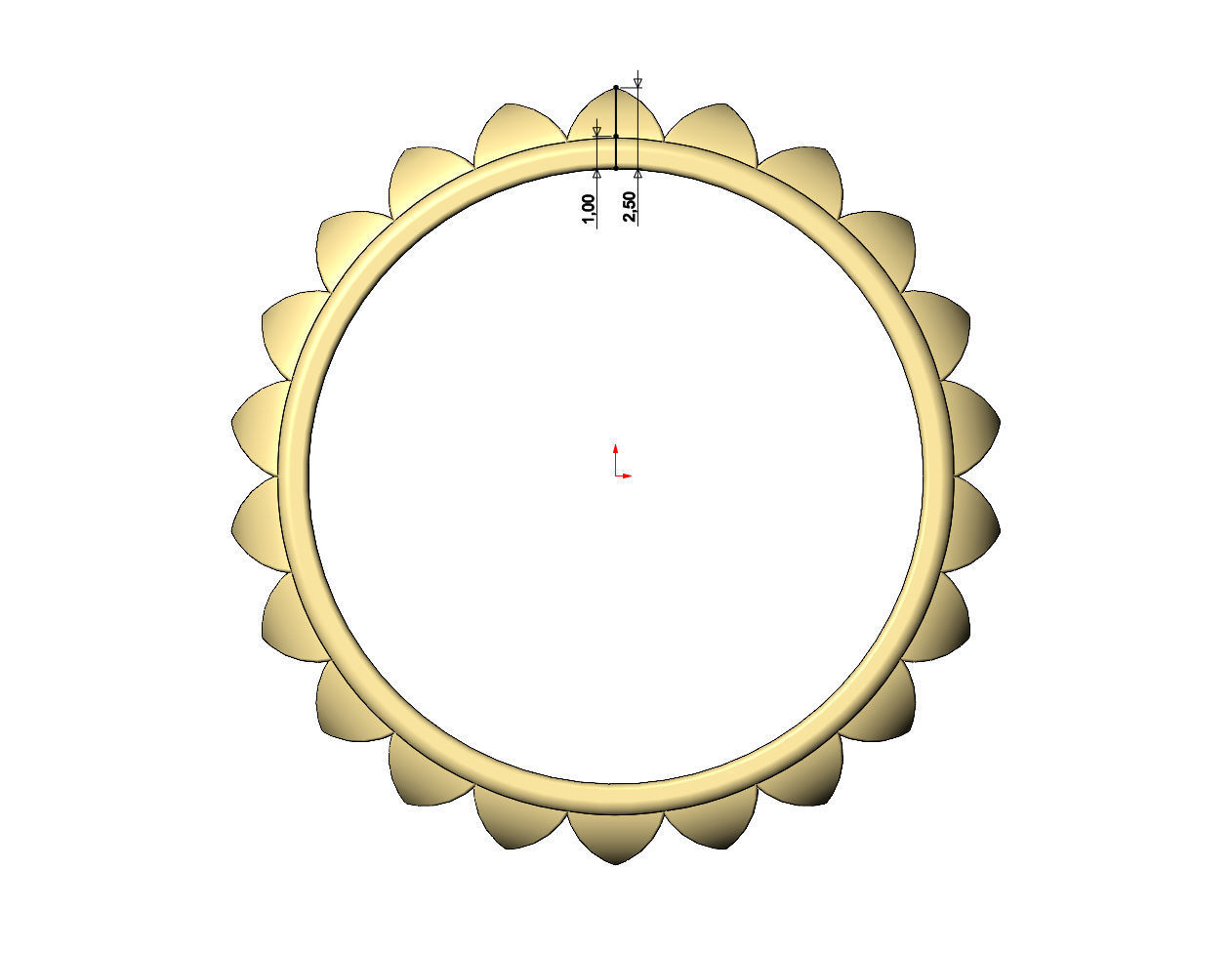 Elongated rounded studs eternity band US sizes 5to9 3D print model_6