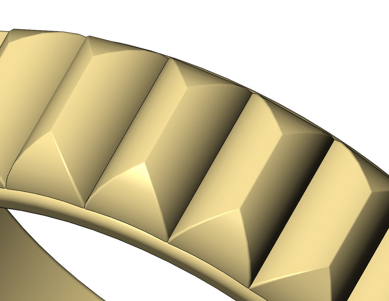 Elongated rounded studs eternity band US sizes 5to9 3D print model_8