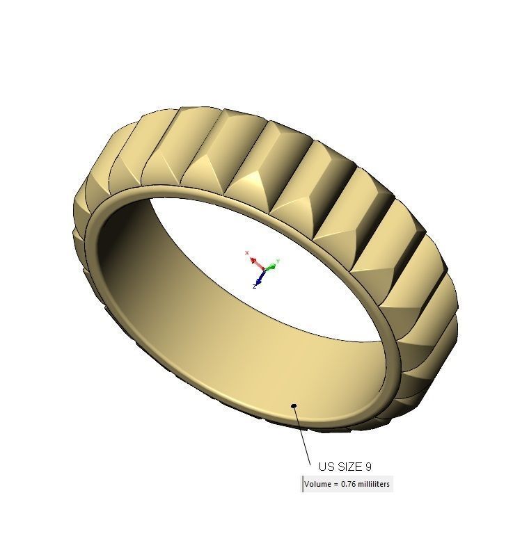 Elongated rounded studs eternity band US sizes 5to9 3D print model_15