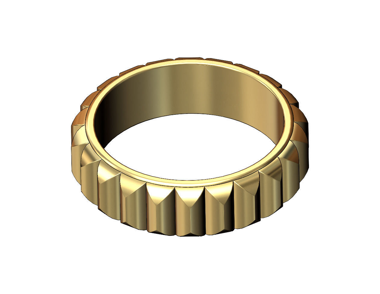 Elongated rounded studs eternity band US sizes 5to9 3D print model_4