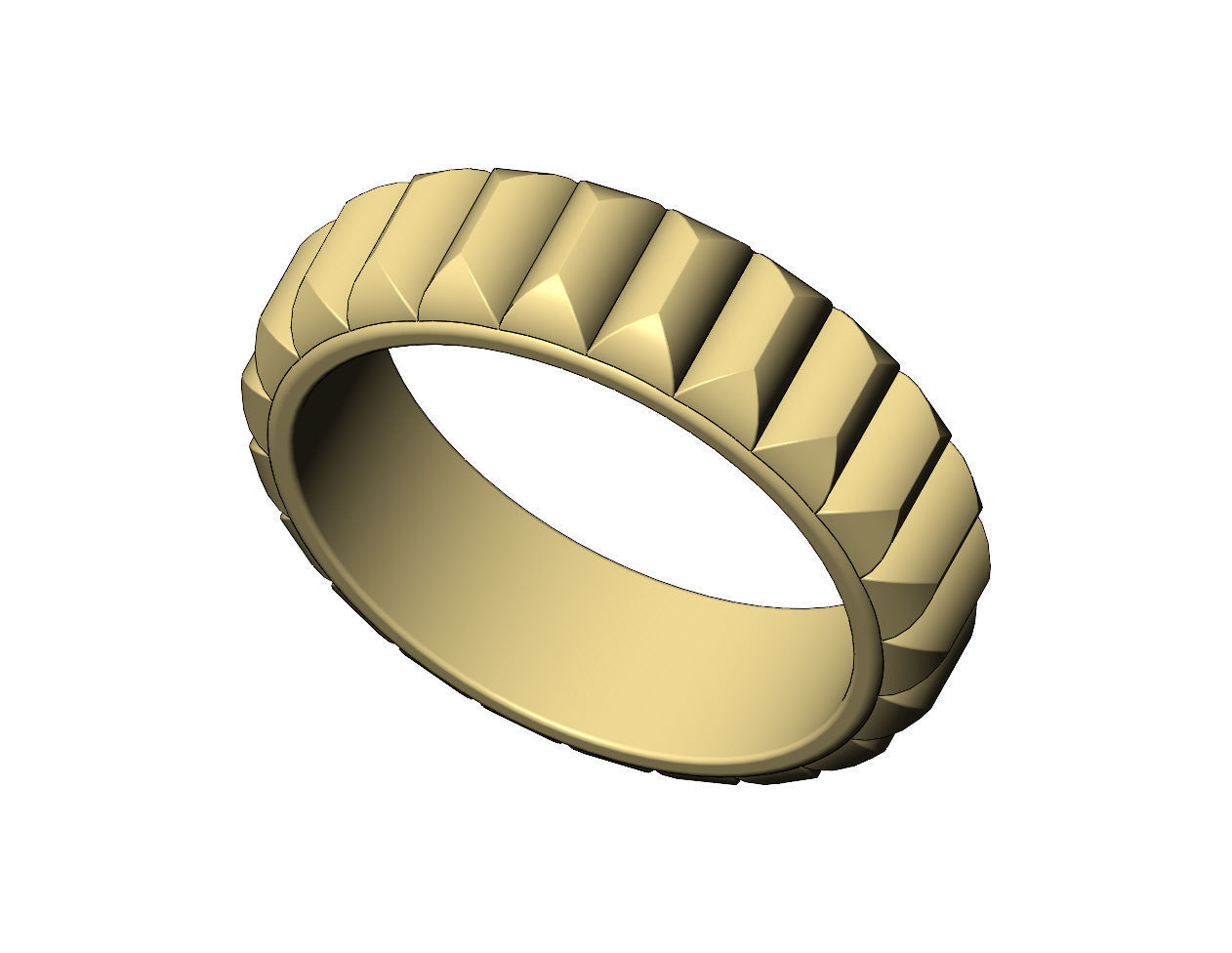 Elongated rounded studs eternity band US sizes 5to9 3D print model_5