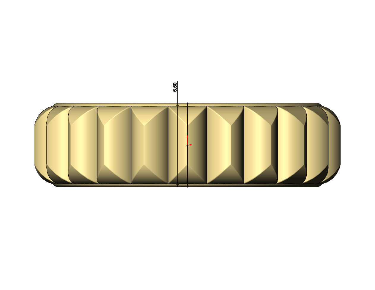Elongated rounded studs eternity band US sizes 5to9 3D print model_7