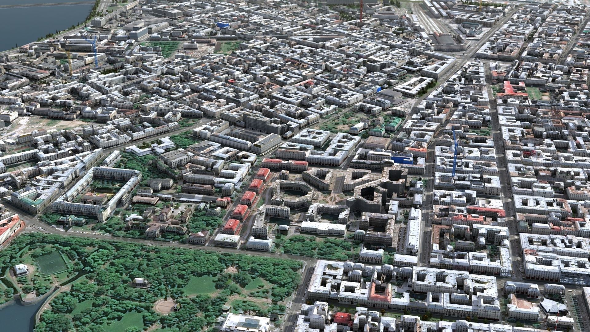 City of St Petersburg Russia Low-poly 3D model_24