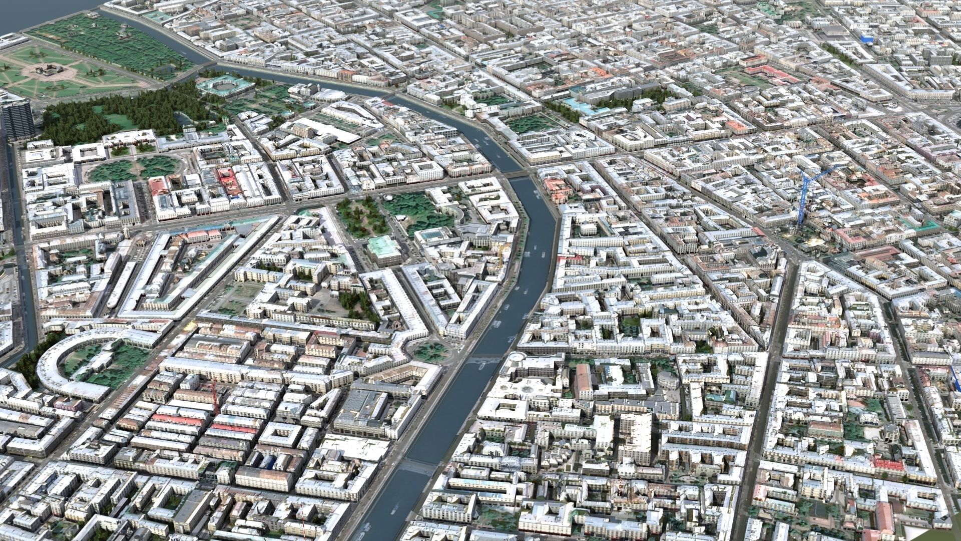 City of St Petersburg Russia Low-poly 3D model_20