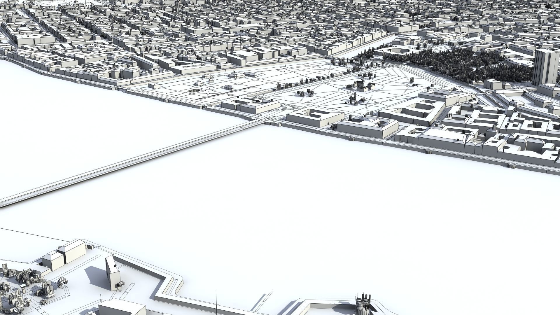 City of St Petersburg Russia Low-poly 3D model_50