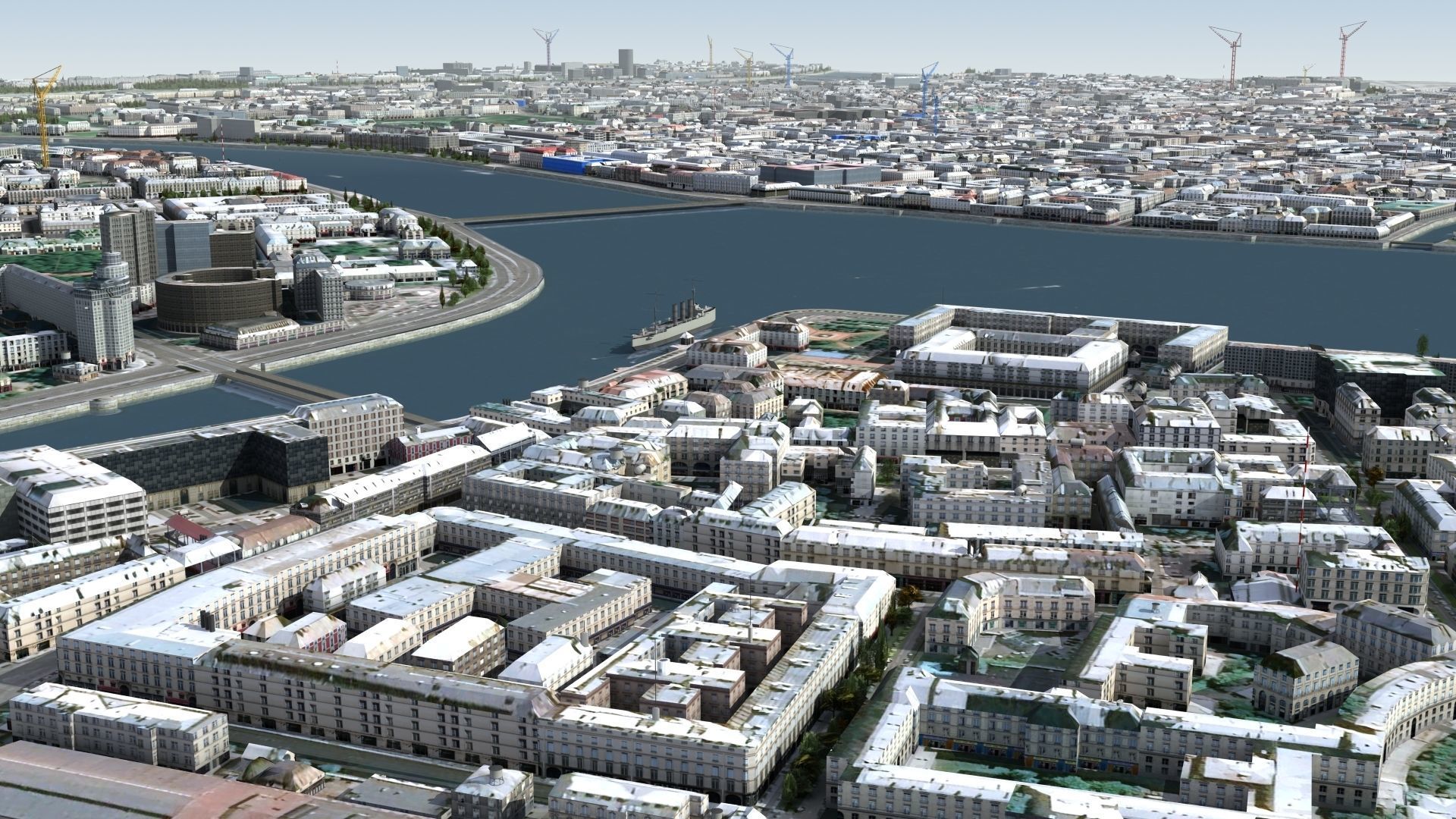 City of St Petersburg Russia Low-poly 3D model_1