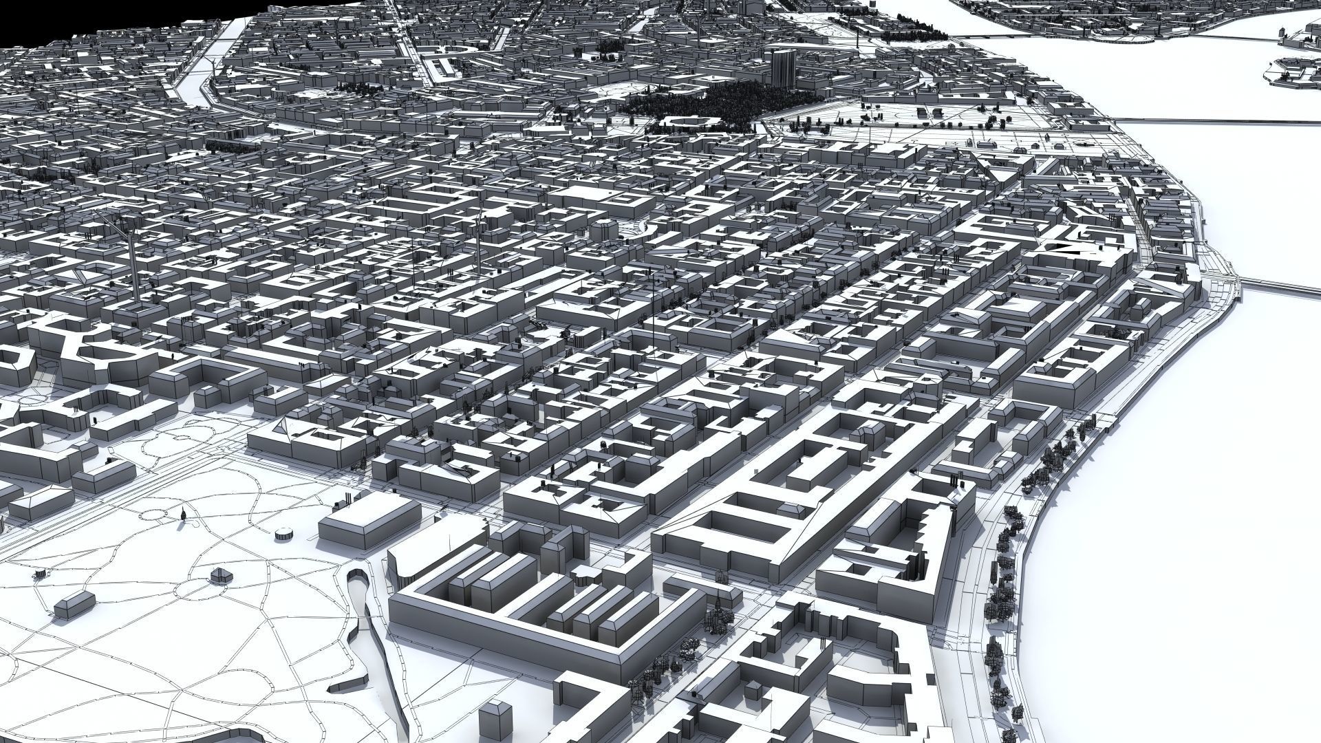 City of St Petersburg Russia Low-poly 3D model_32