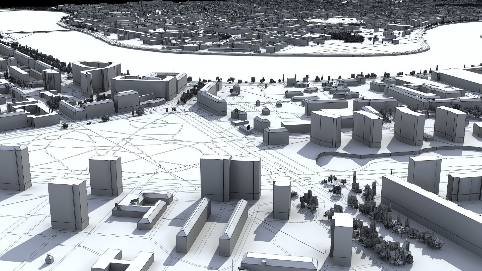 City of St Petersburg Russia Low-poly 3D model_47