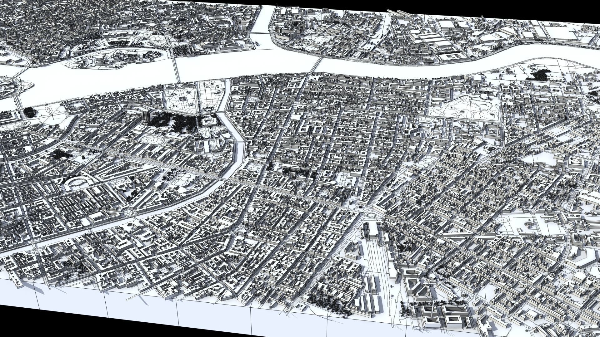 City of St Petersburg Russia Low-poly 3D model_54