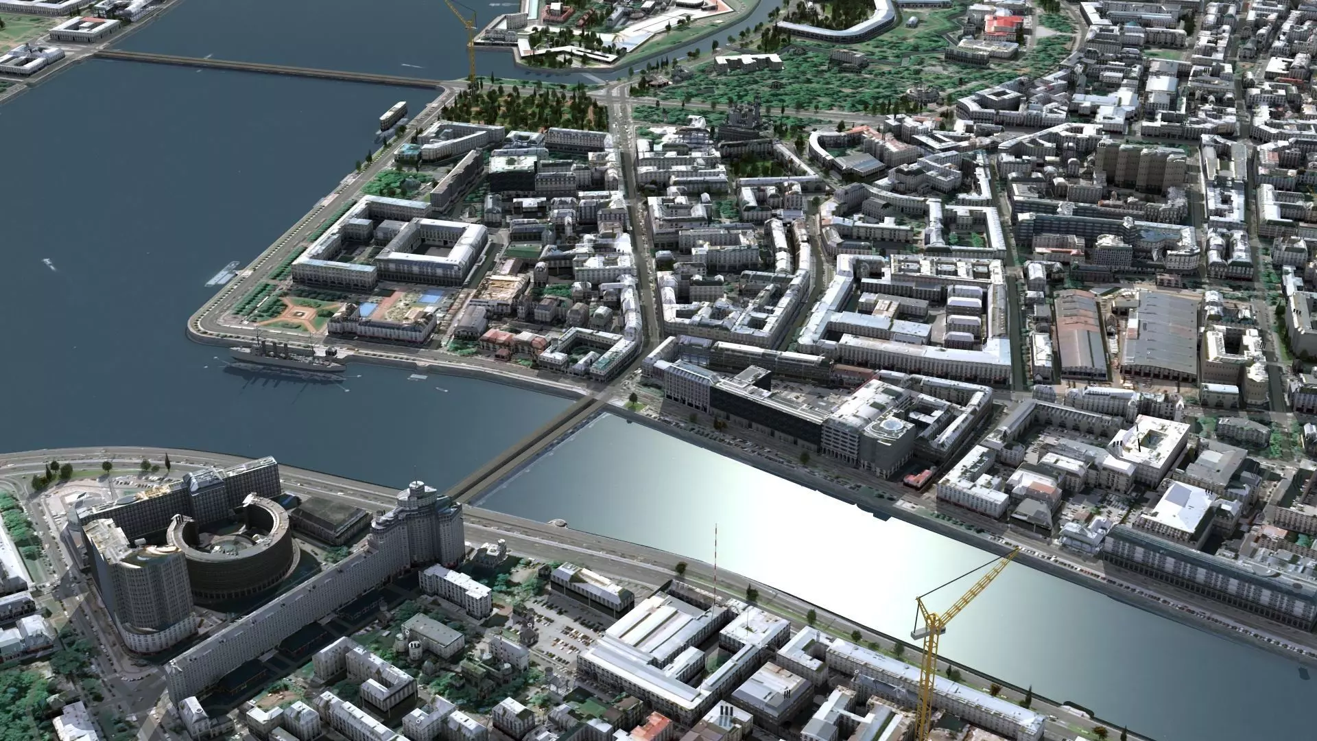 City of St Petersburg Russia Low-poly 3D model_0