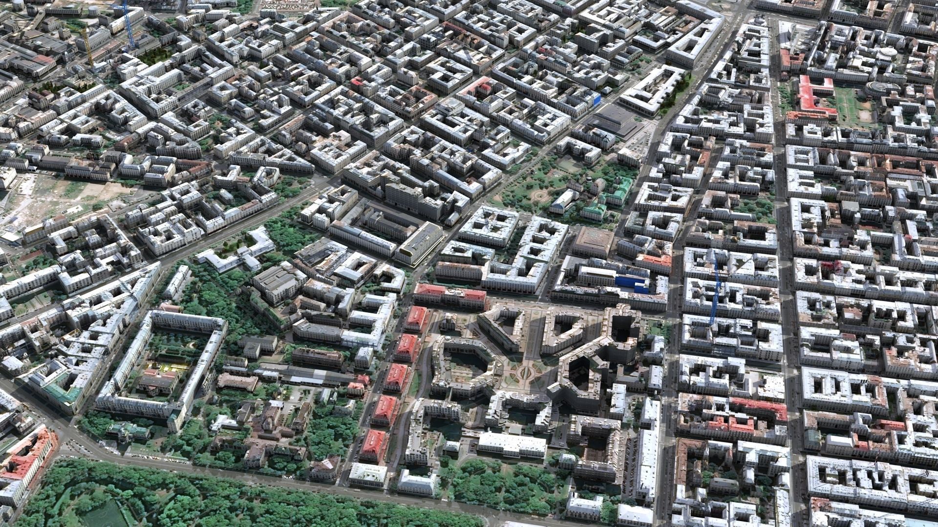 City of St Petersburg Russia Low-poly 3D model_19