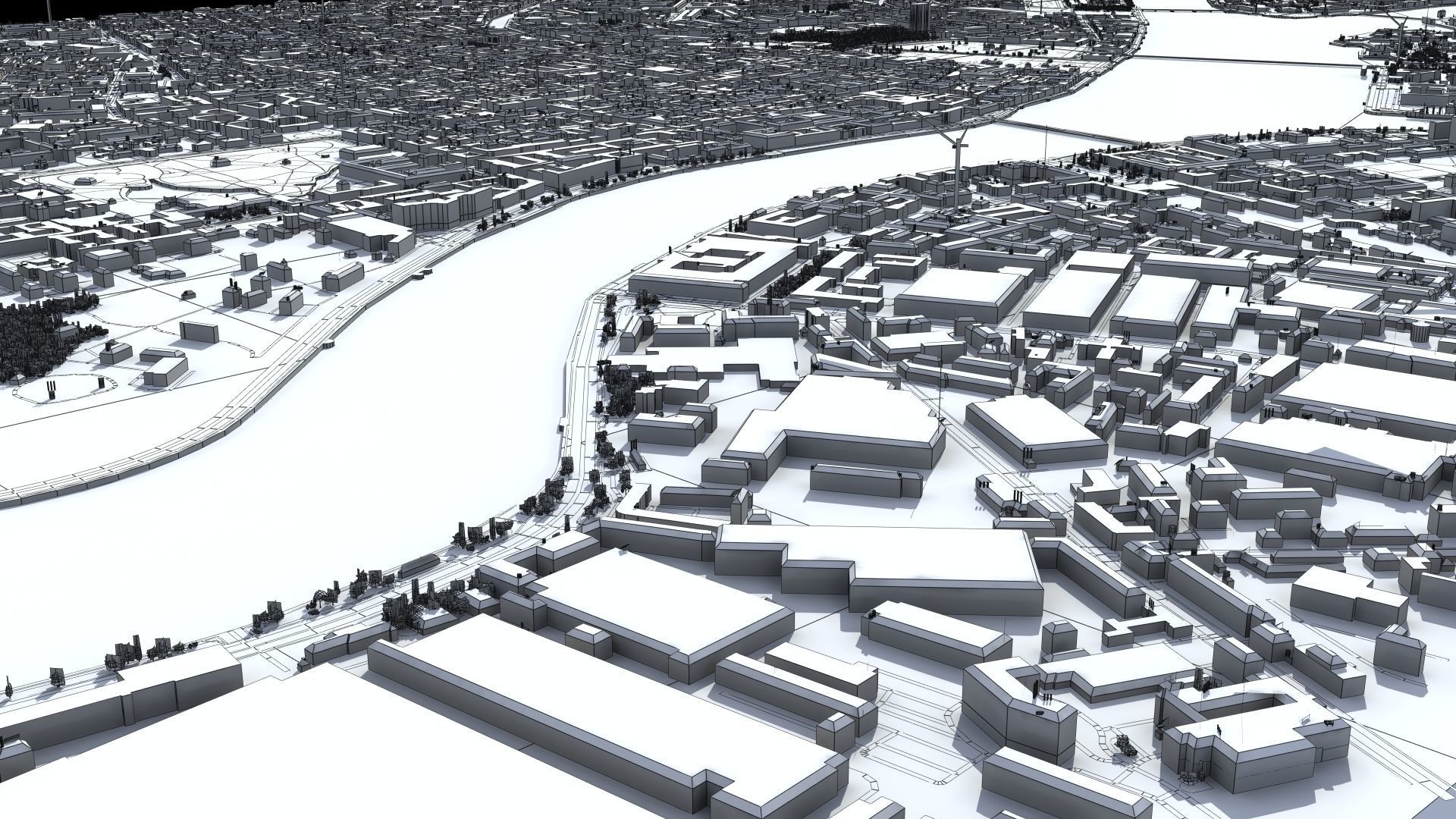 City of St Petersburg Russia Low-poly 3D model_46