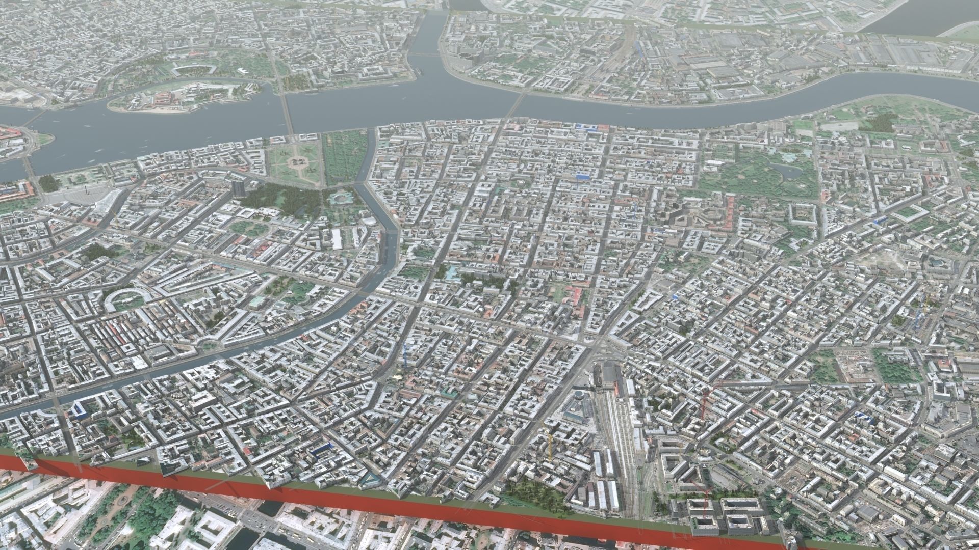 City of St Petersburg Russia Low-poly 3D model_27