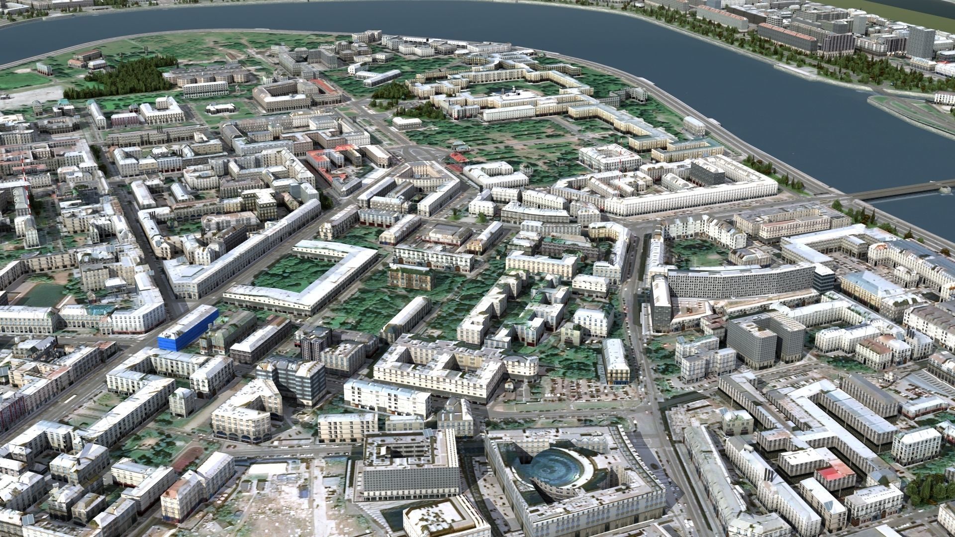 City of St Petersburg Russia Low-poly 3D model_8