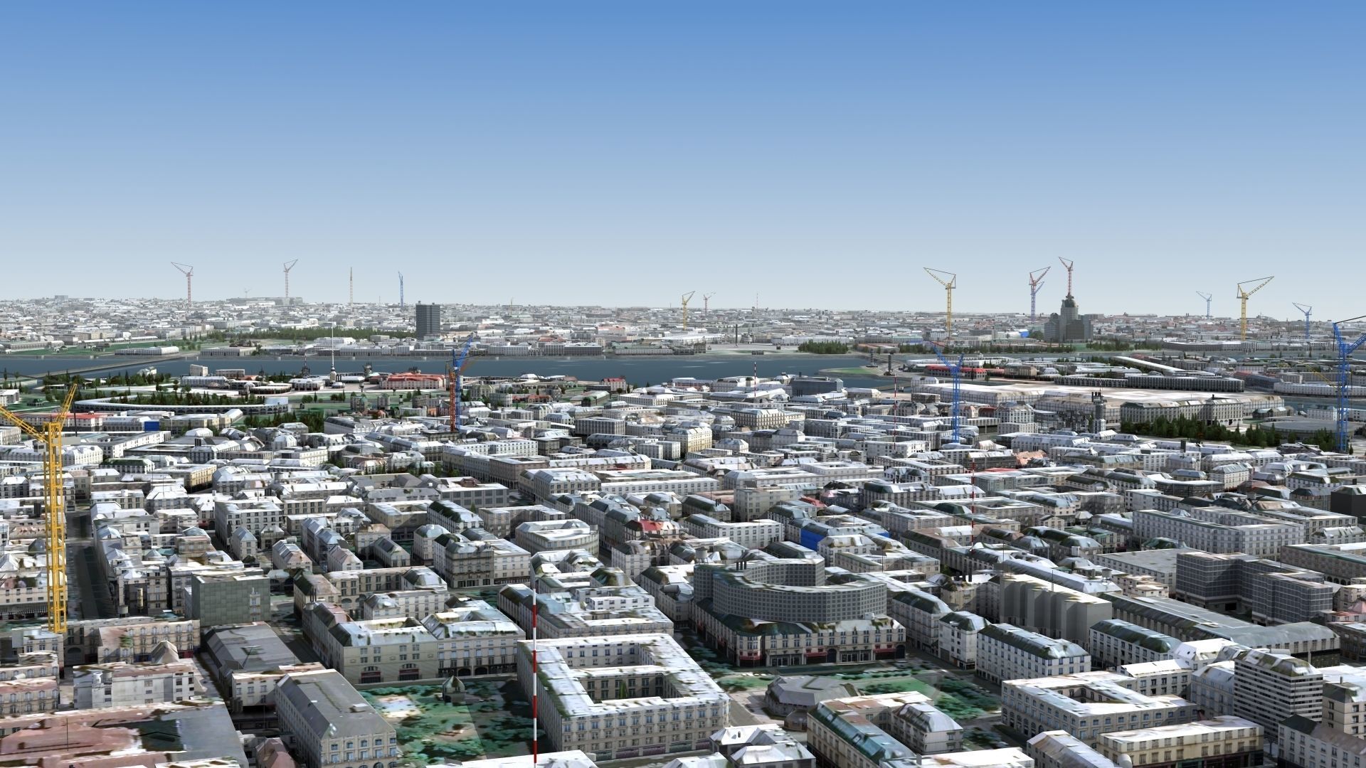 City of St Petersburg Russia Low-poly 3D model_11