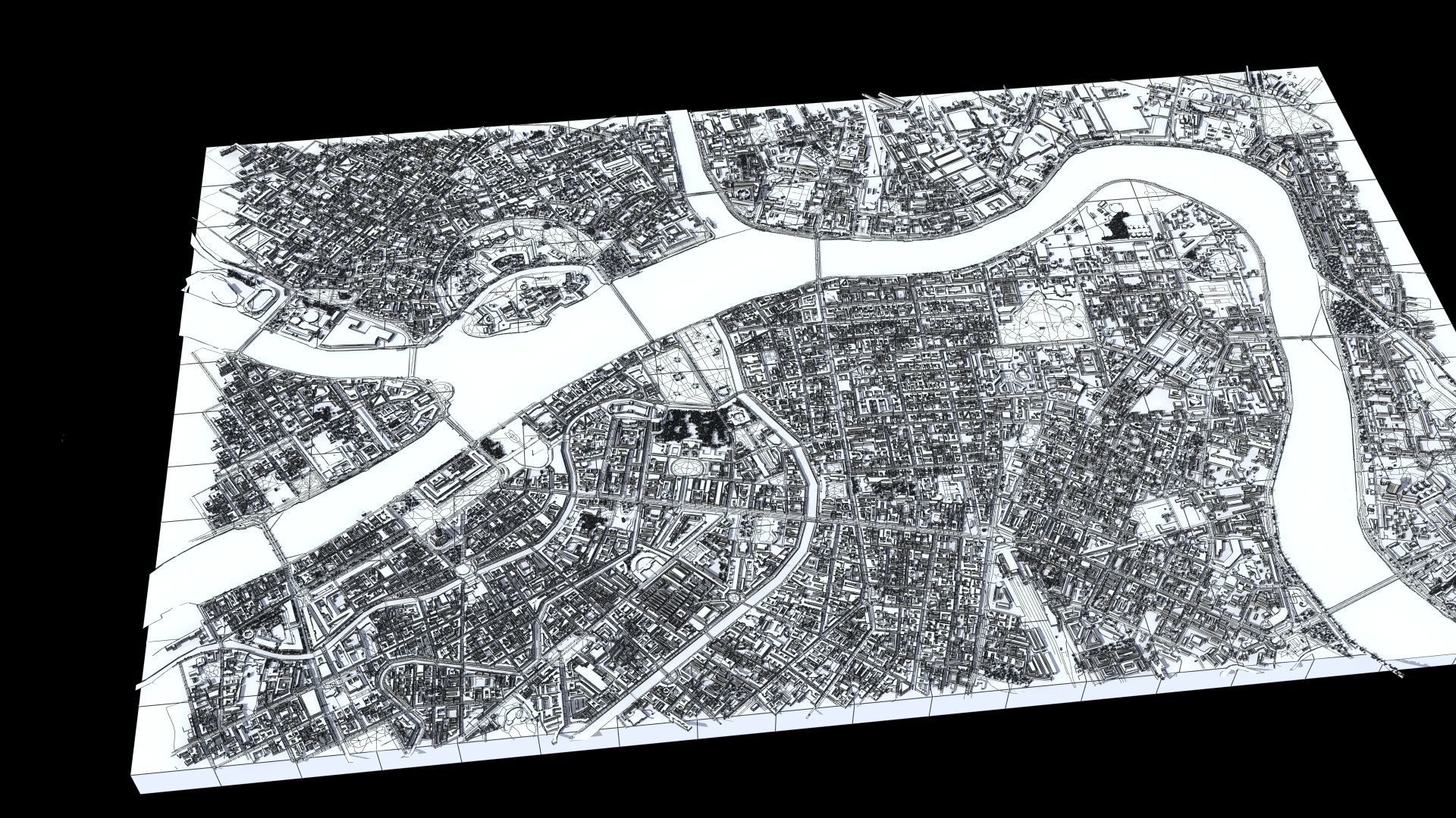 City of St Petersburg Russia Low-poly 3D model_57