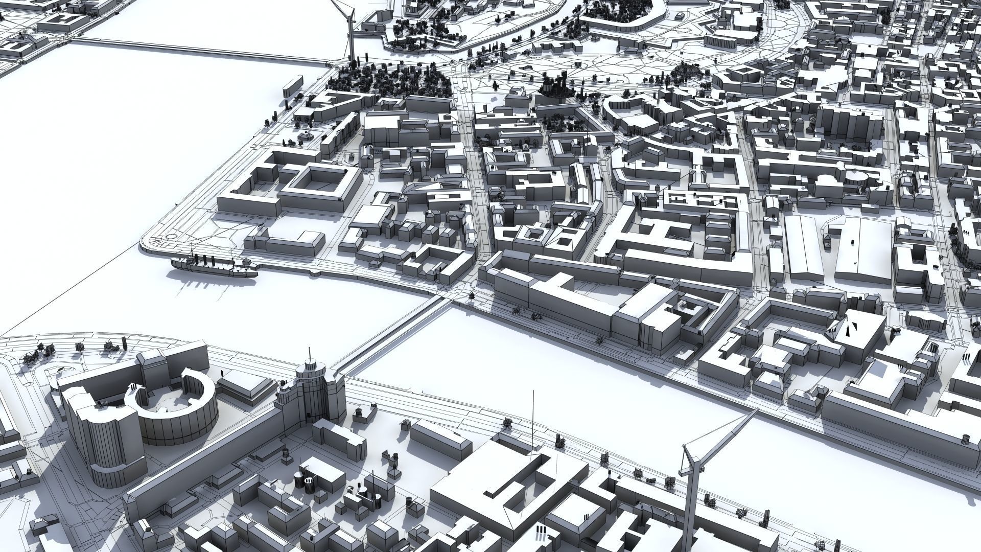 City of St Petersburg Russia Low-poly 3D model_48