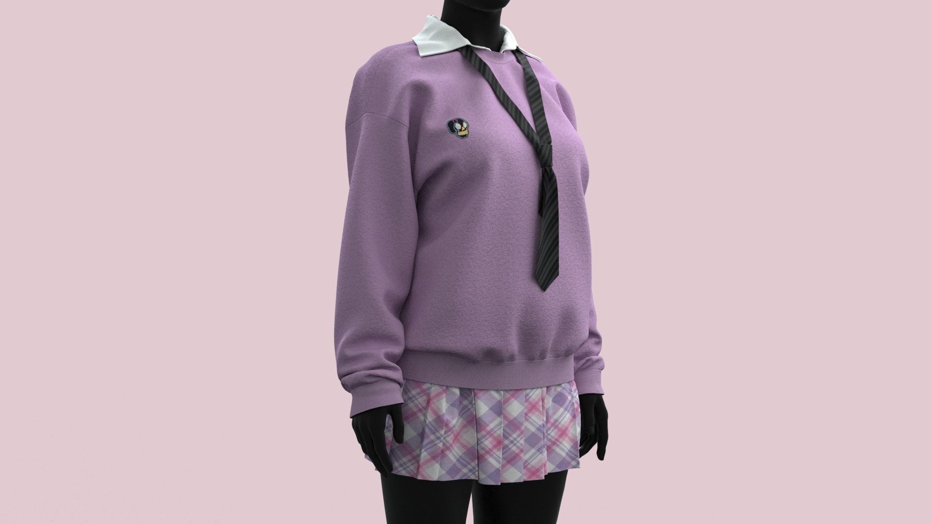  Realistic 3D Models Of School Uniforms   3D model_12