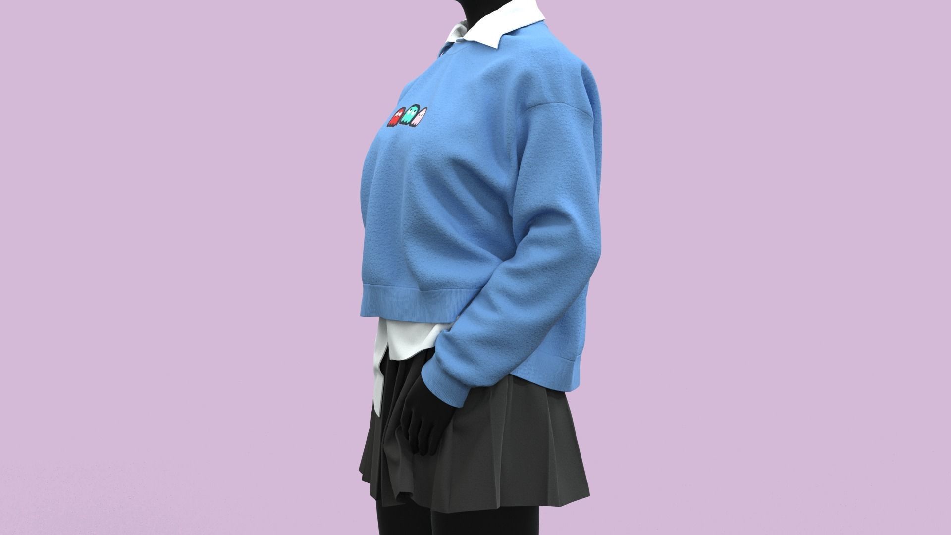 Realistic 3D Models Of School Uniforms   3D model_7