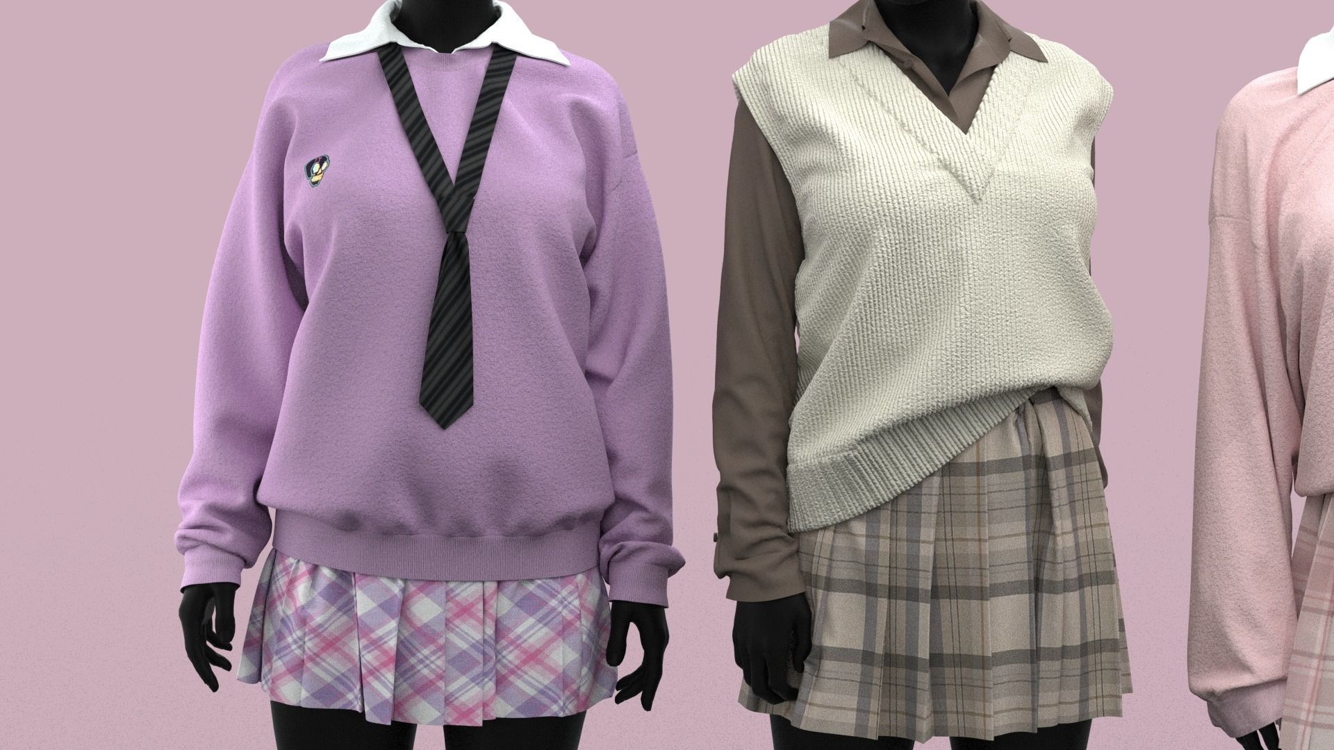 Realistic 3D Models Of School Uniforms   3D model_4
