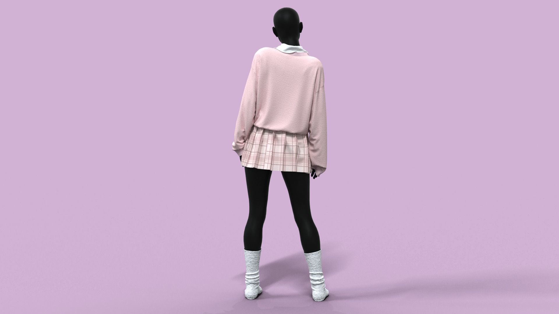  Realistic 3D Models Of School Uniforms   3D model_21